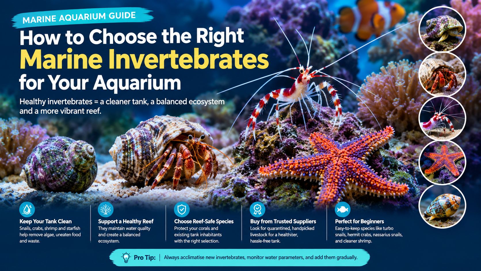 How to Choose the Right Marine Invertebrates for Your Aquarium