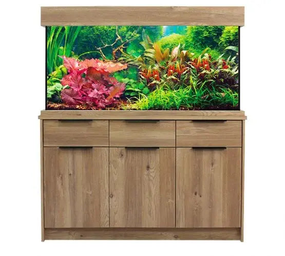 Aqua One OakStyle 230 Aquarium and Cabinet (HomeStyle Nash Oak) - Marine World Aquatics