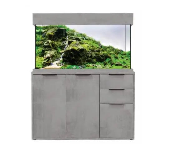 Aqua One OakStyle 230 Aquarium and Cabinet (Industrial Concrete) - Marine World Aquatics
