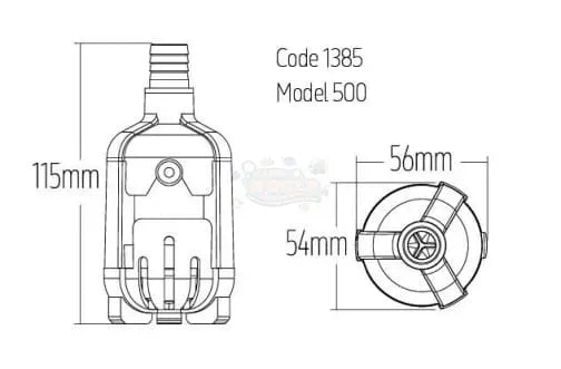 Reef Pump Compact 500 12v DC Aquarium Pump - Marine World Aquatics