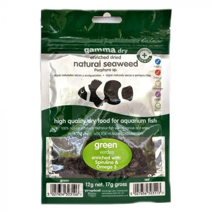 TMC Gamma Dry Green 12g Seaweed Strips - Marine World Aquatics