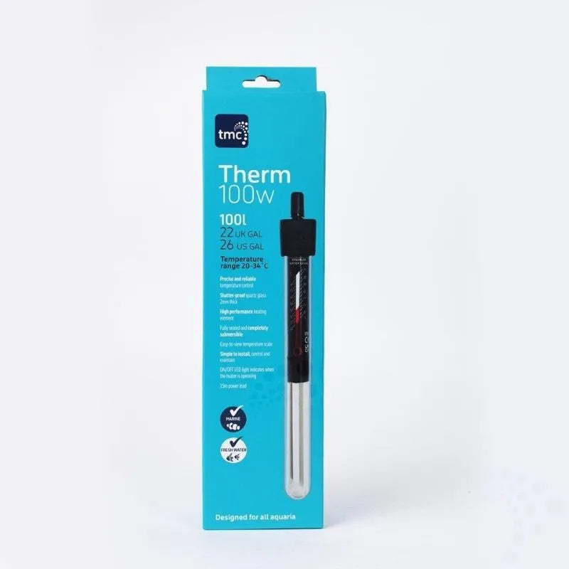 TMC Therm 100W water temperature probe packaging on a white background